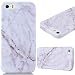 Produktbild GrandEver iPhone SE 5S 5 Weiche Silikon Hülle Grau Stein Marble Malerei Schlank TPU Bumper HandyTasche Flexible Schutzhülle Zurück Marmor Linien Soft Back Cover Hülse Telefonkasten Protective Gummi Dünn Abdeckung