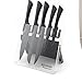 Produktbild Ross Henery Professional Küchenmesser Set, 5-teilig mit schwarzen Klingen in klarem faltbarem Acrylblock/Ständer