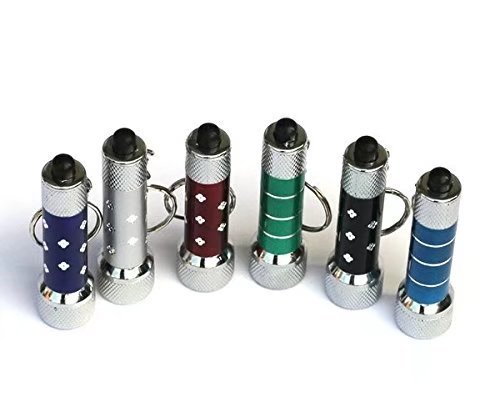 Preisvergleich Produktbild Liroyal Batteriebetriebene – Mini Taschenlampe mit – LED – Stil Schlüsselanhänger 3led-blue