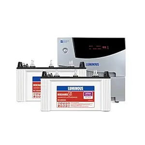 Luminous Inverter & Battery Combo for Home, Office & Shops (Cruze+ 2KVA Pure Sine Wave Inverter & 2 Nos. RC15000 120Ah Short Tubular Batteries)