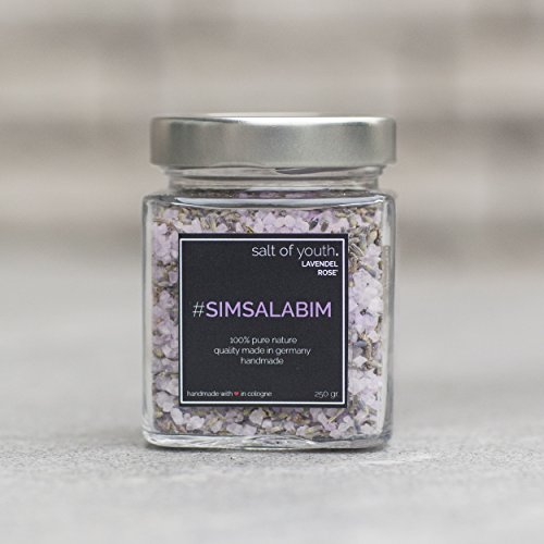 salt of youth „SIMSALABIM“ Premium Wellness Badesalz / Luxus Badezusatz 250 Gramm grobes Totes Meer Salz & getrocknete Lavendel Blüten - 4