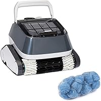 time4wellness Poolreiniger Power 4.0 vollautomatisch Poly Filter Compact Tube 18 Kugeln