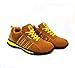Produktbild Sicherheitsschuhe mit Stahlkappe für Arbeit, Stiefelette, Schuhe, Turnschuhe, Wanderschuhe, Herren, Leder, Yellow/Camel Suede, 7