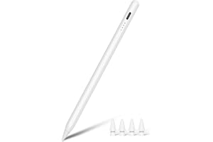 QDSYLQ Pencil für iPad (2018-2025), Stift für iPad mit Neigungserkennung & Palm-Rejection, Stylus Pen für ipad Kompatibel mit i-pad Pro/Air/Mini, Ideal für Studium, Büro & Kreativität