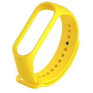 LOKO Silicon Strap for Xiaomi Band 3/ Mi Band 4 (Yellow)