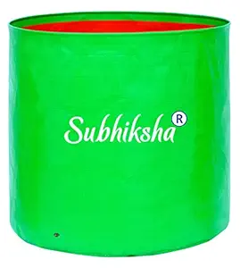 Fabric UV Inhibited Grow Bag, Green, 15 inch x 12 inch, 6 Pieces