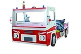 Demeyere 3224 Feuerwehrbett SOS 112, MDF, 90 x 190-200 cm, rot / weiß - 2