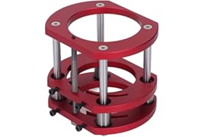 YOSOO HEALTH GEAR Router Lift Base, 4 Jaw Clamping Lifting Platform Router Table Lifter, 51mm Lifting Height, Supports Diameter 64mm to 66mm, Router Lift System