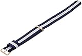 Daniel Wellington Herren Uhren-Armband Classic Glasgow Natostrap blau weiss Schliesse roségold DW00200004