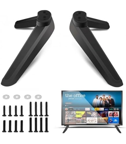 2 Pezzi Piedi Per TV Universali, Gambe Di Supporto Da Tavolo Per Samsung, Base Universale Con Viti, Piedistallo LCD A Schermo Piatto Curvo 40-50 - Foto 10
