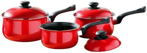 Red Belly Pan Set 3pc Non-Stick Carbon Steel Bakelite Handles