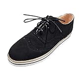 lederschuhe vintage machen ☆ Mode flache Schuhe, hergestellt durch hochwertiges Leder UP, Schnür-Design, Mode-Spitze brogues Kleid formale genäht Schnürschuhe aus Leder, Mode prägnanten runden Kopf Design, macht Sie attraktiver und einzigartig.
