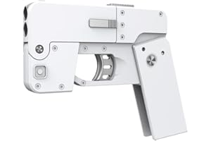 FUNTHY Giocattolo pieghevole della pistola forma del telefono cellulare, 2023 Deformazione pieghevole del guscio che espelle la pistola giocattolo con l'organizzazione della cartuccia e i proiettili -Desert