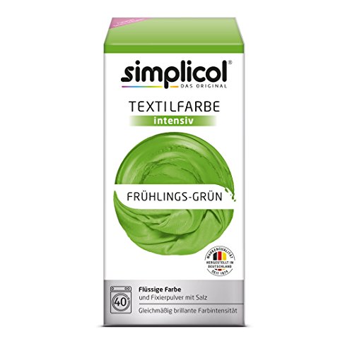Simplicol Textilfarbe intensiv all in 1 -Flüssige Rezeptur "Frühlings-Grün" Neu!