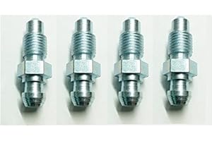 OTHER 4 x MALE BRAKE PIPE BLEED SCREWS imperial steel tubing 3/8 UNF x 24tpi Joiner