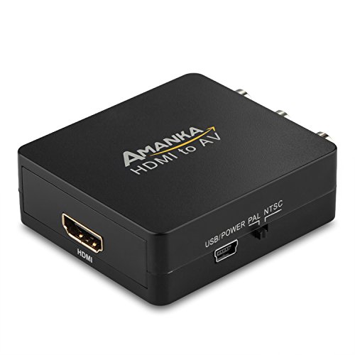 AMANKA HDMI zu AV Konverter / Wandler RCA FBAS Audio Video Adapter 1080P für TV/PS3/Xbox/VHS/VCR/DVD mit USB Kabel - 6