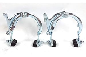 CicloSportMarket Coppia Ganasce Freno Anteriore + Posteriore in Acciaio per Bicicletta Vintage - Graziella