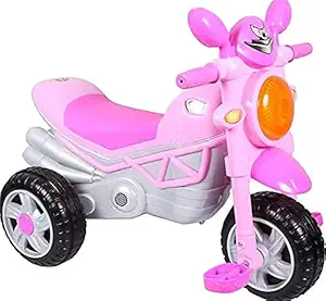 Sagar Bullet Bike Baby Tricycle for 2 to 5 Years Old Kids and Boys with Music and Light Birthday Gift (Pink)