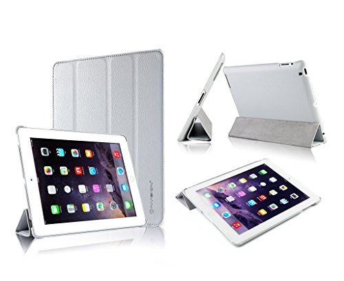 Invision® iPad 2 iPad 3 und iPad 4 Intelligente Hülle - Tolles Design - Magnetische Aufweck/Schlaf-Funktion - Hochwertiges PU-Leder (iPad 2 3 4 / Grau)