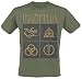 Produktbild Led Zeppelin Green Symbols T-Shirt Oliv L