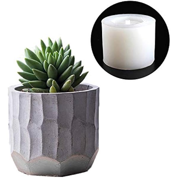 Concrete Flower Pot Silicone Mold Planter Home Decoration Silicone Pot Mold For Succulent Plants Flower Diy Craft Ceramic Clay Mould Amazon Co Uk Kitchen Home