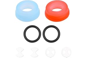 Tiardey Raccords de Robinet Bobine en laiton Disque en céramique et rondelles en Silicone Inserts Joints 1/2 Tour Anneaux pour Robinet de Robinet qui fuit Réparation de Robinet