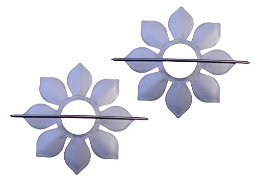 Ruco V523 Raffhalter "Sonnenblume", 2-er Set, silber