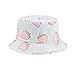 Produktbild GlüCklicher Strohhut Fruchtkappe Sommer MäDchen Im Freien Strohhut Kuppelkappe Faltkappe Hut Mit Breiter Krempe Süß Erdbeere Drucken Cap AngelmüTze Bucket Hat Hut Anglerhut