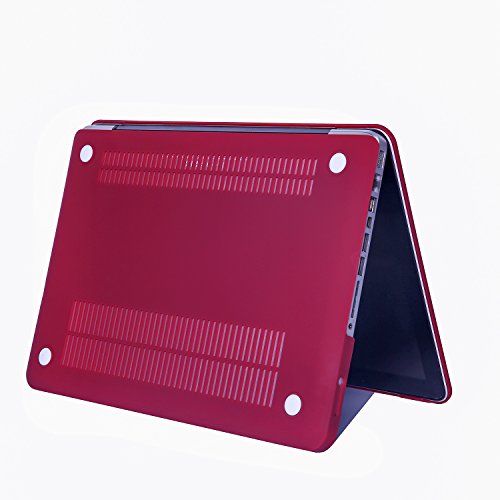 Macbook Pro 15 (Non-Retina) Hülle, Aesetek Ultra Slim Hartschale SchutzHülle Snap Case für Apple Macbook Pro 15.4 zoll A1286,Matt Oberfläche,Weinrot - 3