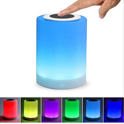 Preisvergleich Produktbild Smalody@Sound Camping Nachtlicht Bluetooth-Lautsprecher, Ich Tragbare Drahtlose Stereo-Lautsprecher, Mit Touch-Control 6 Farbe LED-Thema Beleuchtung, Geeignet Für Frauen Und Kinder