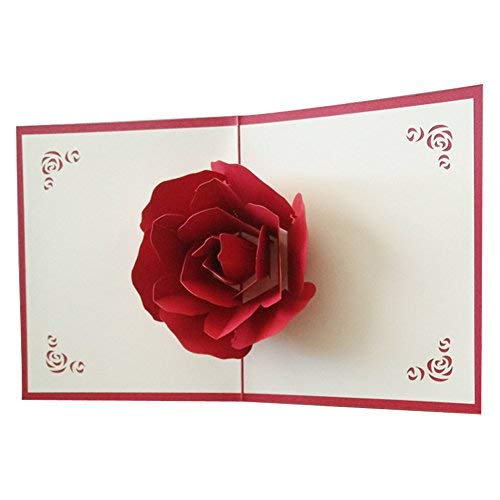 Kofun Sobre de Tarjeta de felicitación, 3D Pop Up Feliz Navidad Tarjeta de felicitación Cumpleaños Tarjeta de invitación de año Tarjetas de Papel Artesanía Hecha a Mano San Valentín Murciélago