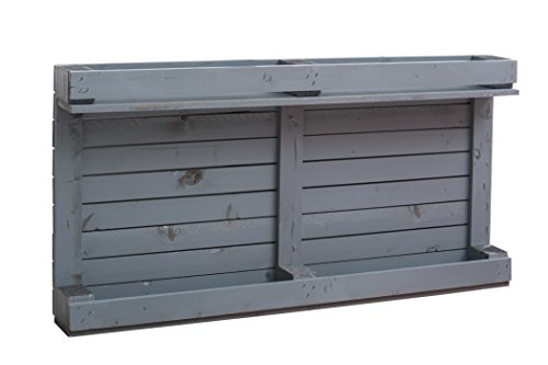 Castagnetti 1928 Estante Horizontal con 2 Planos con Lateral de palé, Madera de Abeto, Gris