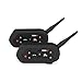 Price comparison product image EJEAS 2PCS E6 Bluetooth Intercom 1.2KM Full Duplex Interphone for Outdoor Sports Motorbike Skiing Camps Instant Communication Purpose - Lightwish