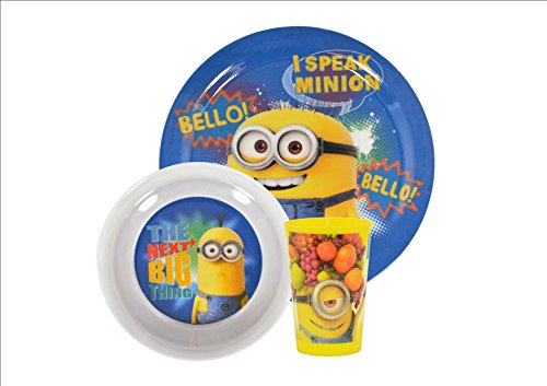 Joy Toy 72003 – Minions Melaminset – 2 Teller und 1 Becher, 23 x 8 x 22 cm, 3-teilig - 2