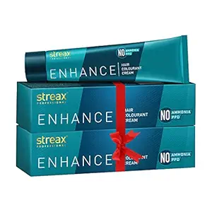 Streax Professional Enhance Hair Colourant Cream 90 g, Light BrownNo 5 Pack of 2