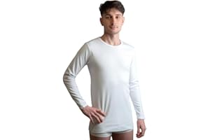 New Day intimo eccezionale Made in Italy- 3 Maglie Intime per Uomo (con Collo Tondo o Collo a V) Manica Lunga in Caldo Cotone Invernale