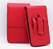 Produktbild Rot / Red HTC Desire 500 Gürteltasche Handy Holster mit magnetischem Verschluss aus PU-Leder Schützhülle Cover mit sicherem Gürtelclip von Gadget Giant®