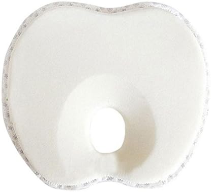 Amazemarket Anti-flat Soft Newborn Baby Head Shaping Support Infant Protector Pillow Syndrome Stereotypes Memory Foam Sleeping Organic Breathable Hypoallergenic Cotton (No original package apple beige)