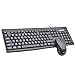 Price comparison product image YouN SUNROSE T23 Splashproof USB Wired 104 Keys Keyboard+ Mouse Set for Computer