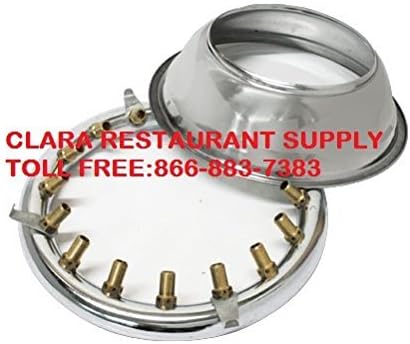 9 Inch High-powered Jet Burners W / Lip (Natural Gas) (20 Brass Tip Jets Burners) (120,000 Btu) by SUNNY KITCHEN