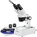 AmScope SE306R-AZ-E1 Digital Forward-Mounted Binocular Stereo Microscope, WF10x and WF20x Eyepieces, RS.30547.00