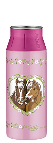 Alfi 5377148060 Trinkflasche Element Edelstahl, (0,6 Liter) pferde rosa - 9