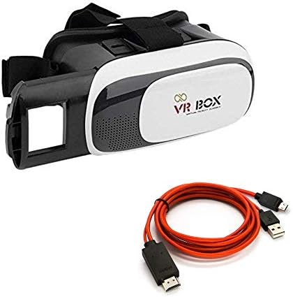 Rextan Vr Box 2Nd Generation Enhanced Version Reality Cardboard 3D Video Glasses with HDTV Micro USB Cable Support Full hd Video and Audio (Assorted Colour)