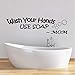 Produktbild Ajacklove Wandaufkleber Waschen Sie Ihre HäNde Vinyl Bad Notizen Von Mom Verwenden Wasserdichte Wandtattoos Wanddekoration FüR KüChe Tapete Dekorieren FüR Zuhause