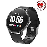 gps uhr laufen und golf ❤【Stilvoller Auftritt, schöne Benutzeroberfläche】1.3 Zoll großes, rundes Zifferblatt. Die Benutzeroberfläche der Benutzeroberfläche hat einen großen Anteil und der Anzeigeinhalt ist deutlich sichtbar. Der Text ist in hochauflösenden, klaren Schriftarten, sodass das Lesen von Seiteninformationen einfacher und bequemer ist. Es gibt drei Zeitseiten, die ersetzt werden müssen. Das Armband ist eine Kombination aus Sport, Business, Freizeit und einfachem Stil.