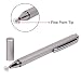 Produktbild Everything4less-UK - Universal Mini Jot Fine Point Stylus Pen für iPhone 6, 6 Plus, 5S, 5, 4S, 4, iPad 4, 3,2,1, Ipad Air, Air 2, iPad Mini, Mini 2 Mini 3, Samsung Galaxy Tab 2, Tab 3, 4 Tab, Tab A, Samsung Galaxy S2, S3, S4, S5, S6, S6 Rand, Mini, Handys, LG G3, G4, HTC Mini, M7, M8, M9, Sony Xperia z1 , z2, 23, Compact, Blackberry, Nokia, Navigationsgerät und andere Geräte mit Touchscreen + 1 zusätzliche austauschbare Kappen-Abdeckung (Black) (Silber)