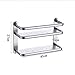 Produktbild O&YQ Bad- / Küchenzubehör 2 Tier Badezimmer-Regal, Küchentoilette Silber Space Aluminium Multifunktions-Wandhalterung, 27Cm * 40Cm * 13Cm