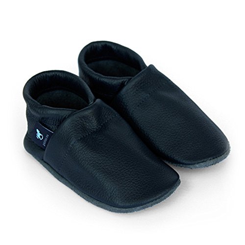 pantau.eu Kinder Lederpuschen Krabbelschuhe Babyschuhe Lauflernschuhe Unifarben - 2