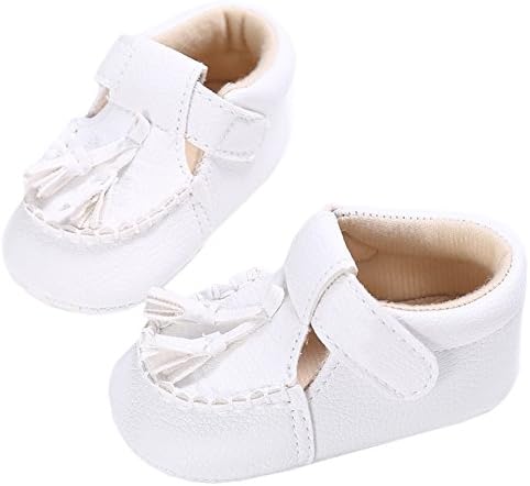 FUNDIY Baby Unisex Suede Tassel Moccasins Shoes Prewalkers Crib Shoes Soft Sole PU Anti-slip Sneakers Flats Boat Pram Shoes 0-18M