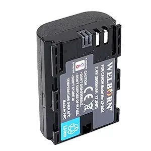 WELBORN LP-E6N Rechargeable Battery Pack compatible with Canon EOS 5D MARK II, 5D MARK III, 5 D MARK IV, 5DS, 5DSR, 60D, 6D, 6D MARK II, 70D, 7D, 7D MARK II, 80D, 90D | EOS R ,R5, R6, Ra | XC10 , XC15 |Canon Camera Battery